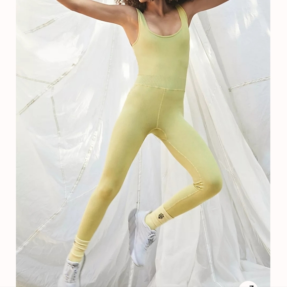 Free People Good Karma Onesie Pineapple Punch Yellow - Picture 8 of 11